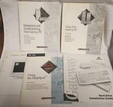 VINTAGE 1997 GATEWAY 2000 PC OWNERS MANUAL PAPERWORK 7 BOOK RARE MODEM HARDRIVE  picture