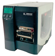 Zebra ZM400 Thermal Transfer Label Printer Peel Rewind LAN USB Serial Parallel picture