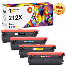 [WITH CHIP] 4PK W2120X Toner Compatible With HP 212X Color LaserJet M554dn M578f picture