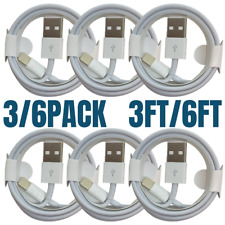 3/6 Pack USB Data Cable 3/6Ft Lot For iPhone 11 XR 8 7 6 5 Charger Charging Cord picture