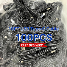 100X USB C Type C Charger Cable Lot Fast Charging for Samsung S23 S20 S21 Cord picture