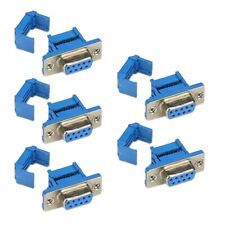 5 Pcs DB9 D-SUB 9-Pin Female Connector IDC Type Metal Shell Assembly Blue picture