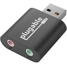 Plugable USB-AUDIO USB to Audio In/Out Male/Female Data Transfer Adapter Black picture