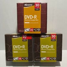 Memorex DVD-R 16X 4.7GB 120min 30Pk Memory Keeper Box Lot of 3 picture