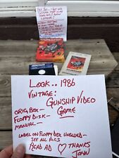 Gunship Helicopter 1986 Computer Video Game Box + Manual Floppy Disk picture
