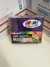 Memorex Music CD-R Cool Colors 10pk  40X 700MB 80 Min Recordable NEW SEALED picture