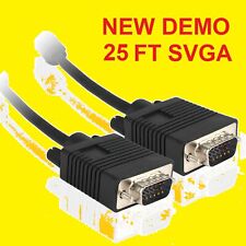 🍀 NEW DEMO 25' ft SVGA VGA Cable 15 Pin Male to Male Monitor Cord PC TV LOT picture
