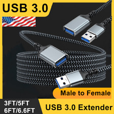 6.6FT USB 3.0 Extension Cable Extender Cord Type A Male to A Female 6FT 5FT 3FT picture