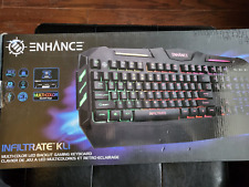 ENHANCE INFILTRATE KL1 LED GAMING KEYBOARD MULTI-COLORED BACKLIT KEYBOARD NEW  picture