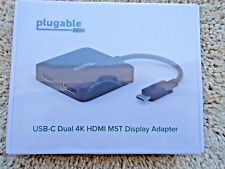 Plugable USB C to HDMI Dual Monitor Adapter, 4K 60Hz USB C Hub; p3 picture