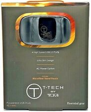 T-Tech By Tumi Ultra Mobile 4 Port USB Hub W/ Microfiber Travel Pouch NEW picture
