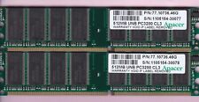 1GB 2x512MB PC-3200 APACER DDR-400 77.10736.46G DDR1 Desktop Ram Memory DIMM Kit picture