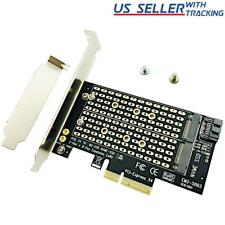 M.2 NGFF to Desktop PCIe x4 x8 x16 NVMe SATA Dual SSD PCI Express Adapter Card picture