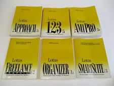 Lotus Software Guides Books Lot of 6 Approach 123 AMI Pro Freelance Graphic picture