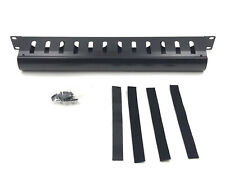 Raising Electronics 1U Horizontal Rack Mount Metal Cable Management with Cover picture