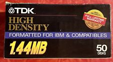 TDK High Density 1.44 MB Formatted for IBM & Compatibles 50-pack SEALED picture