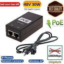 POE Injector 48V 30W PowerOver Ethernet Adapter For IP Phone Camera IEEE 802.3af picture
