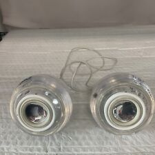Pair Vintage Genuine Apple M6531 Pro Speakers Clear iMac Power Mac G4 UNTESTED picture