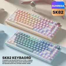 SK82 2.4G Wireless Bluetooth Wired Three-Mode Mechanical Keyboard RGB Backlight picture