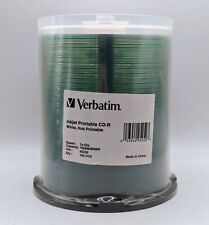 Verbatim CD-R 700MB 52X White Inkjet Printable 100pk Spindle 95252 NEW 80 Min picture
