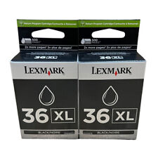 2psc Lexmark 36XL Genuine Ink Cartridges In Retail Box picture