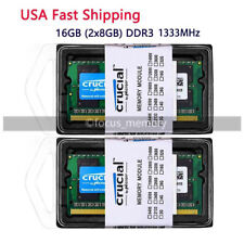 Crucial 16GB (2x8 GB) DDR3 1333MHz 2RX8 PC3-10600S SO-DIMM Laptop Memory 1.5V 8G picture