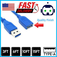 USB 3.0 Extension Extender Cable Cord M/F Standard Type A Male to Female Blue picture