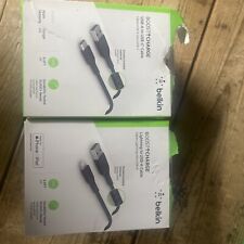 8 New Belkin Boost Charge Lightning USB-A IPhone Cable 3 Feet, Black, E15D picture
