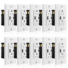 4.8A 2-Port USB Outlet Type-C/A Wall Charger TR Receptacle for iPad iWatch 10PCS picture