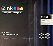 EZink TN660 4 Pack Toner Cartridges High Yield (BLACK Toner) picture