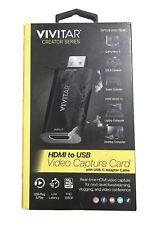 Vivitar Creator Series Video Capture Card HDMI To USB With USB-C Adapter picture