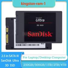 Sandisk 2.5 inch 4TB/2TB/1TB/250GB/500GB ULTRA 3D SSD SATA III for Laptop lot picture