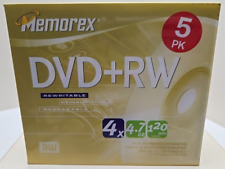 5 PACK Memorex DVD+R 4X 4.7GB Media Recordable 120 Min. ~ BRAND NEW SEALED picture
