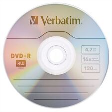 25 VERBATIM DVD+R 16X 4.7GB Silver Branded Logo Media Disc in Paper Sleeves picture