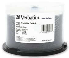 100-Pak Verbatim 16X WHITE INKJET (clear hub) DataLifePlus DVD-R, Verbatim 95078 picture