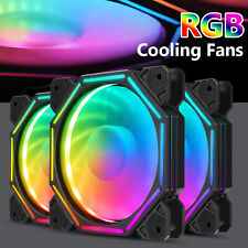 1-3 Pack 120mm RGB LED Quiet Computer Case PC Cooling Fan LED PC Air Cooler Fans picture