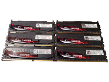 LOT OF 6 G.Skill Sniper F3-14900CL9D-8GBSR DDR3-1866 4GB Gaming Memory picture
