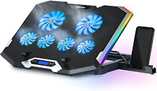C11 Laptop Cooling Pad RGB Gaming Notebook Cooler, Laptop Fan Stand Adjustable H picture