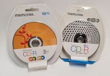 LOT of 2 (10pk) Memorex 10PK CD-R 52X 700 MB 80 Min Recordable COLORFUL DESIGNS picture
