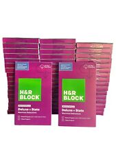 Lot Of 52 Units H&R Block 2023 Tax Software - Deluxe + State PC/Mac NewSealedBox picture