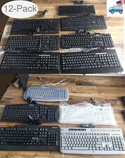 Mixed Lot 12pcs: Dell/Lenovo/IIIP/Acer/Fiddio 5x PS/2 7x USB PC Keyboards picture