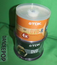 TDK DVD-R Blank Single Side Recordable Media 4.7GB In Spindle Storage Container picture