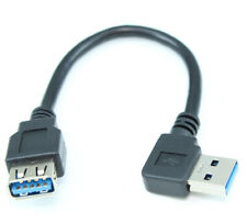 6 inch RIGHT-Facing ANGLED USB 3.0 Type-A Male to USB 3.0 Female Cable  Black picture