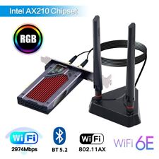 Desktop PC Intel AX210 WiFi 6E PCIe Card 2974Mbps 802.11ax BT5.2 Network Adapter picture
