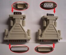2 pcs  1 DB25 Female to DB9 Male and 1 DB25 Male to DB9 Female Adapters  picture