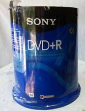 Sony DVD+R 4.7GB 120min 1-16X Recordable Blank Video Discs 100 New Sealed  picture