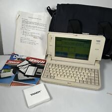Tandy 1100FD Laptop Fully OPERATIONAL w/ original case, documents & floppy disks picture