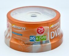 MEMOREX DVD-R 16X 4.7GB 120MIN VIDEO 25PK FACTORY SEALED SPINDLE CASE picture