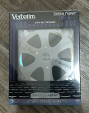 VERBATIM 3-Pack of DVD-R 4X 4.7GB DIGITAL MOVIE 120 Minute DVDs BLANK REELS 🆕 picture