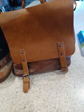 LXY Vegan Leather Backpack Vintage Laptop Bookbag Brown Faux Leather picture